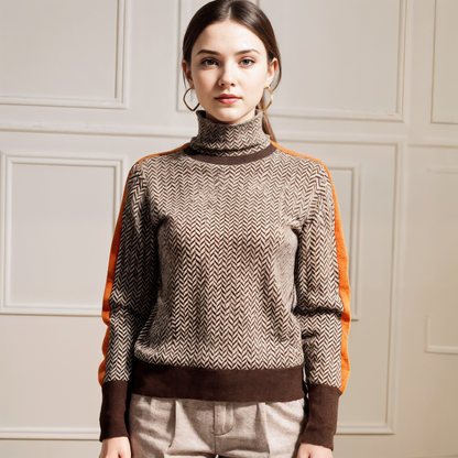 Knit Sweater Cozy Warm Printed Winter