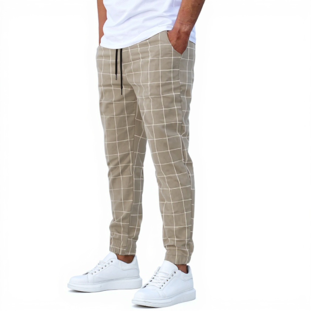 Pantalón De Chándal A Cuadros Cómodo Para Diario Carlos